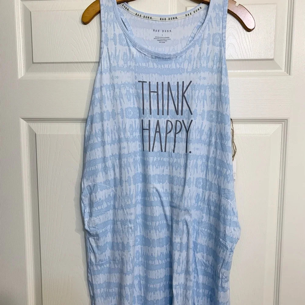 NWT Rae Dunn Tie-dye Dress “Think Happy” - Picture 5 of 12